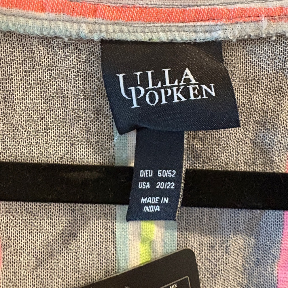 NWT Ulla Popken Womens Striped Kaftan Beach Vacation Cotton Dress Size 20/22 - Picture 7 of 15